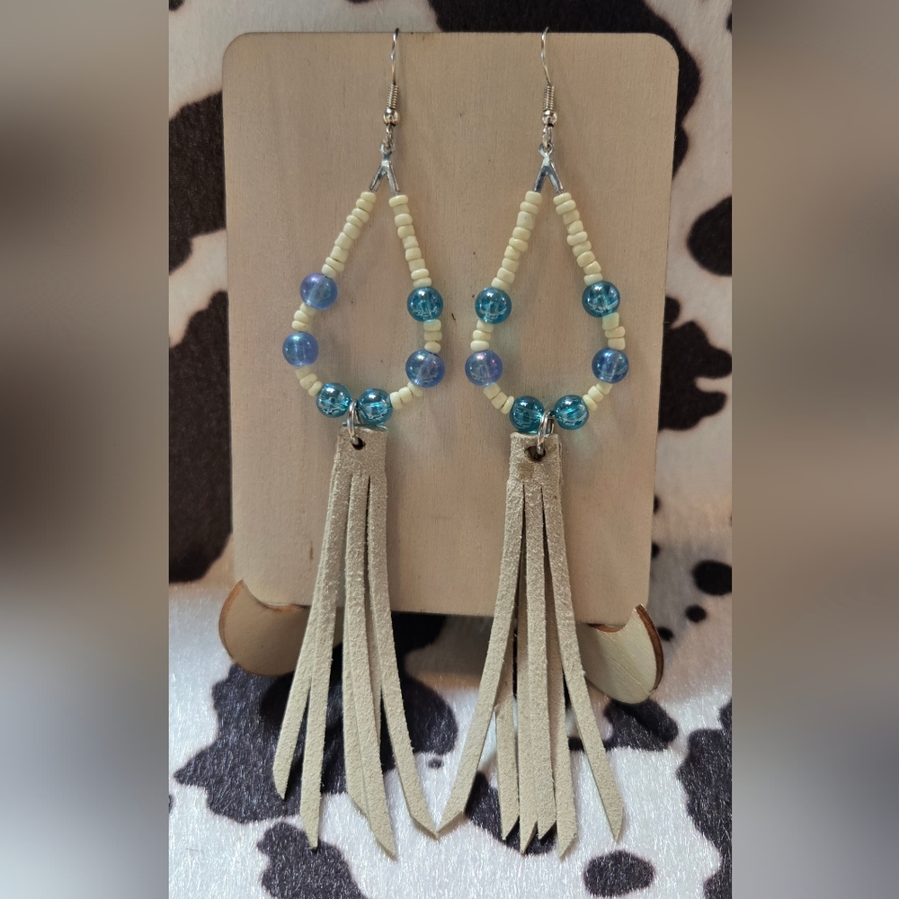 Boho Chic Beaded Tassel Earrings